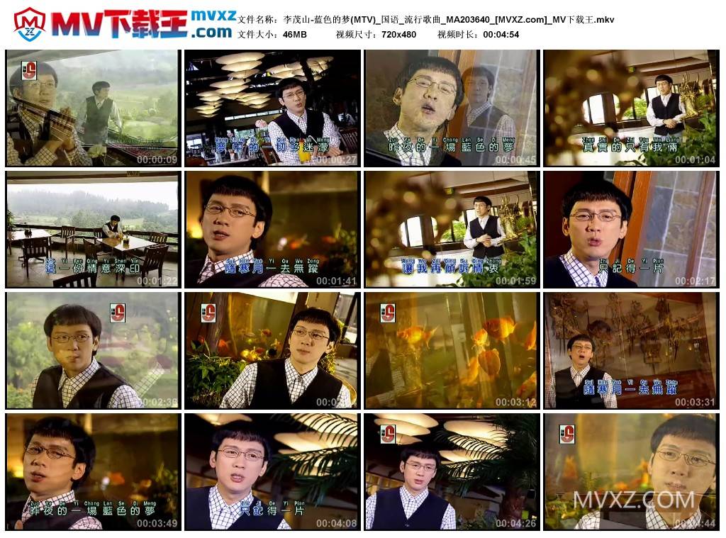 李茂山-蓝色的梦(MTV)_国语_流行歌曲_MA203640